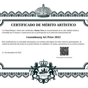 Gracias a Luxembourg Art Prize por este reconocimiento